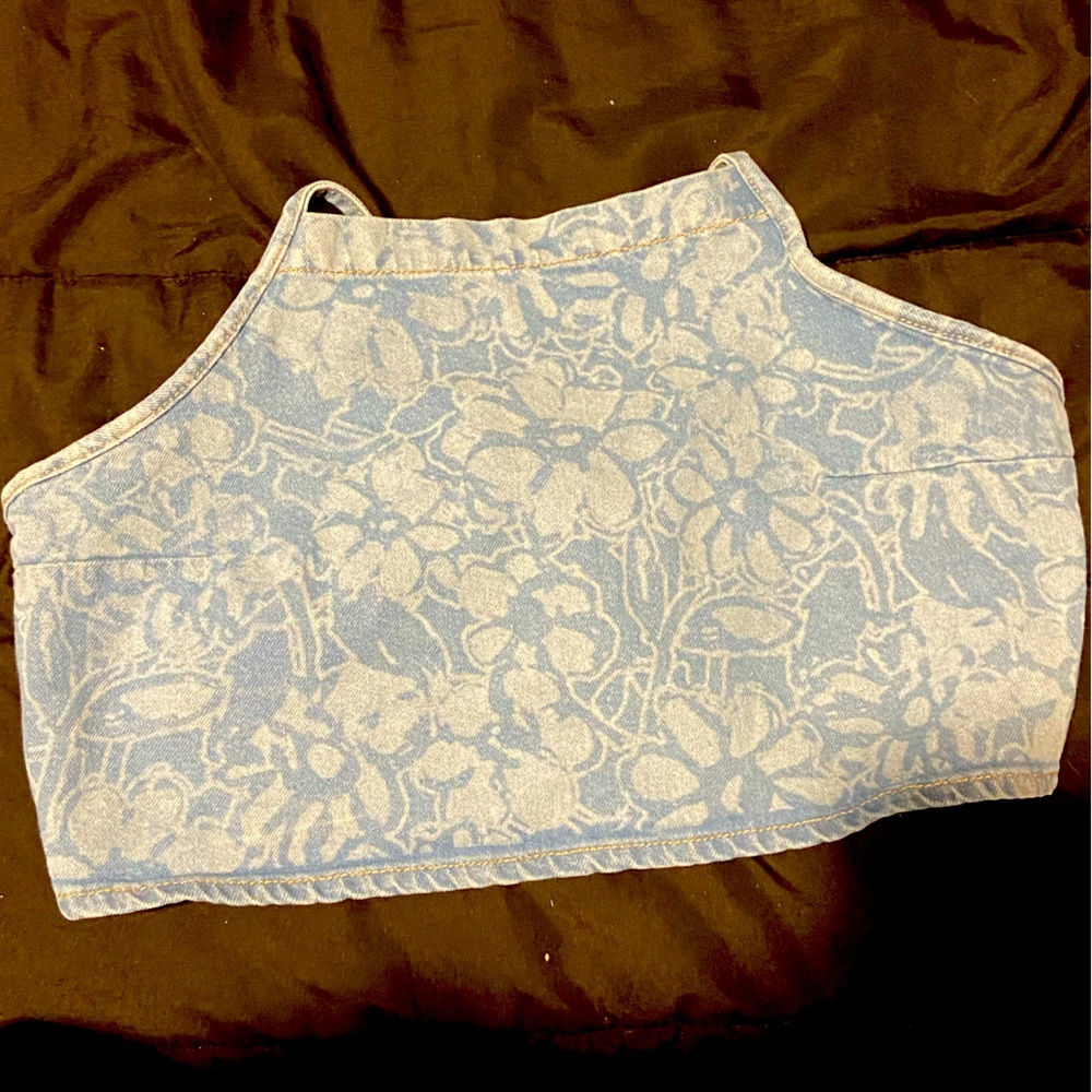 H&M - DENIM-CROP TOP